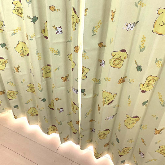 【Sanrio サンリオ】ポムポムプリンの2級遮光カーテン 2枚組
