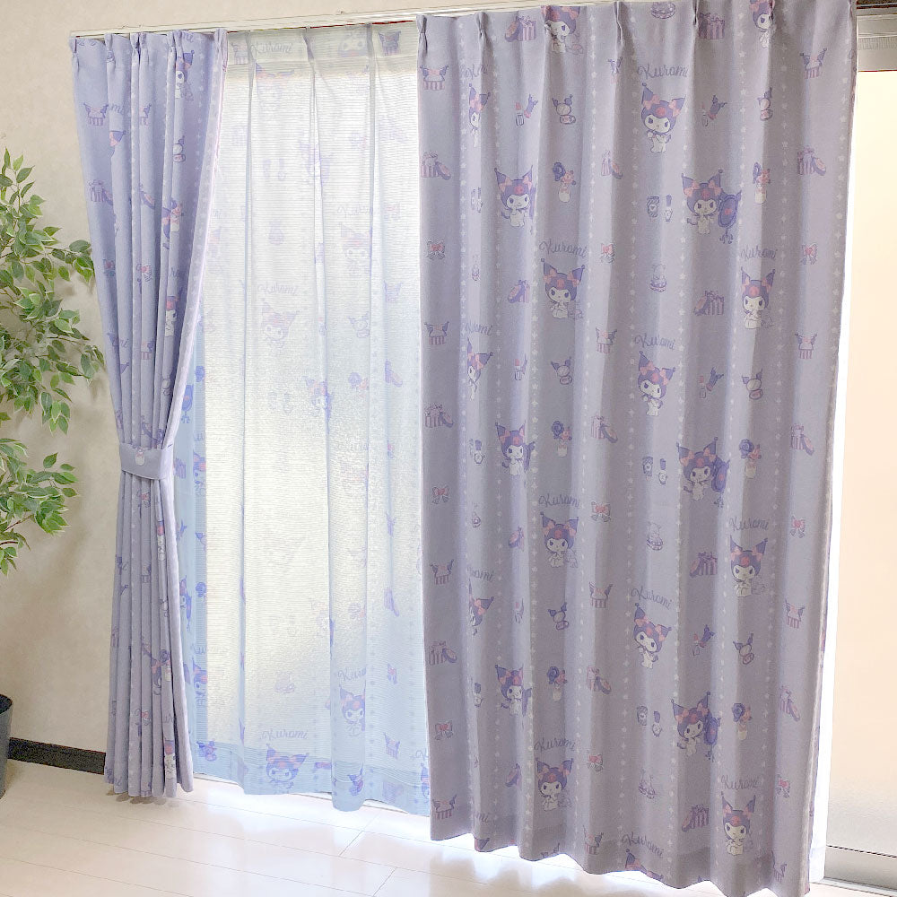 クロミ幅100cm×丈178〜192cm 1級遮光・遮熱 ドレープカーテン 2枚セット くろみ  丸洗い可 日本製 オーダー可 キャラクター [SB-591-S]