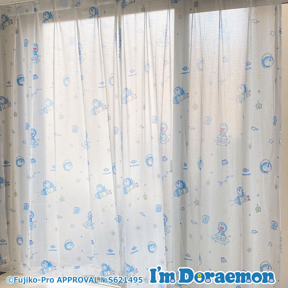 【ドラえもん】I’m　Doraemon みんなだいすきドラえもんのレースカーテン 2枚組
