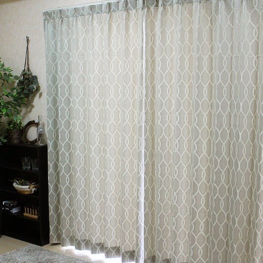 日本製ジャガード織り2級遮光カーテン Mall - モール