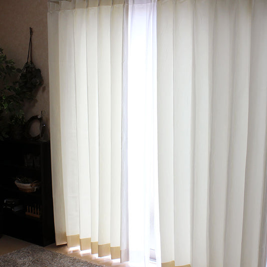 防炎機能付き日本製のシンプルな無地デザイン！光をほどよく通す非遮光カーテン Lahm - ラーム