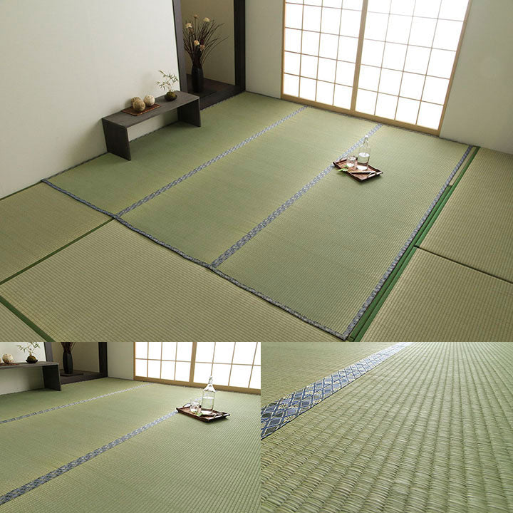 上質な国産い草をふんだんに使った 双目織 い草上敷きカーペット 対応サイズ：江戸間