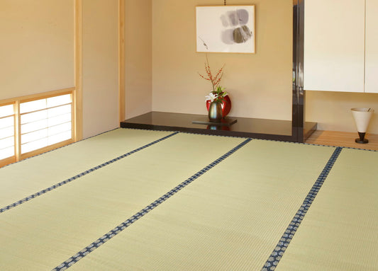 抗カビ・消臭効果のある丈夫長持ちする引目織のい草上敷き  谷川(たにがわ)　対応サイズ：江戸間