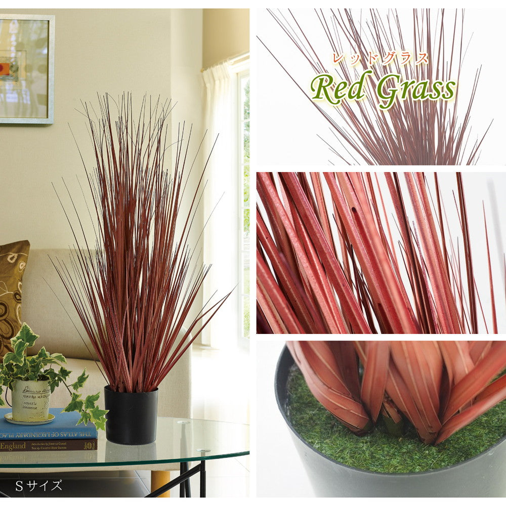 ヨーロッパで人気の新感覚グリーン！アーティフィシャルグリーン【人工観葉植物】オシャレで枯れない人工観葉植物 レッドグラス