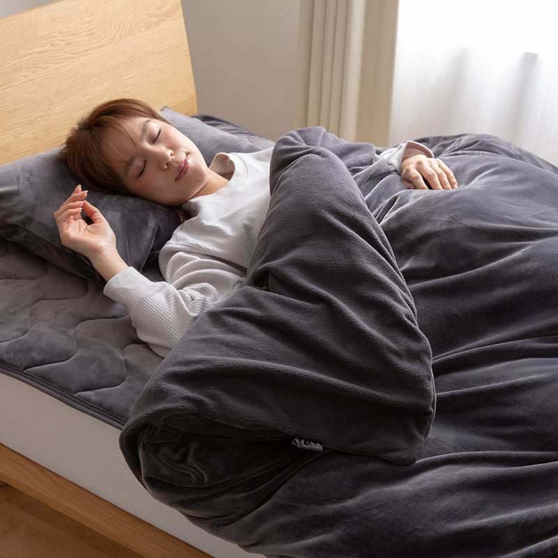 mofua うっとりなめらかパフ 布団を包める毛布 ブランケット