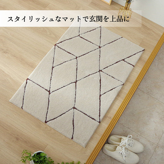 凹凸感のある柄が玄関のアクセントになる玄関マット