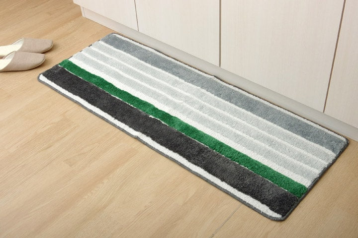 気持ちのいいふみ心地のマイクロファイバー キッチンマット マイクロボーダー