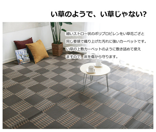 お手入れカンタンない草調ポリプロピレンカーペット ウィード