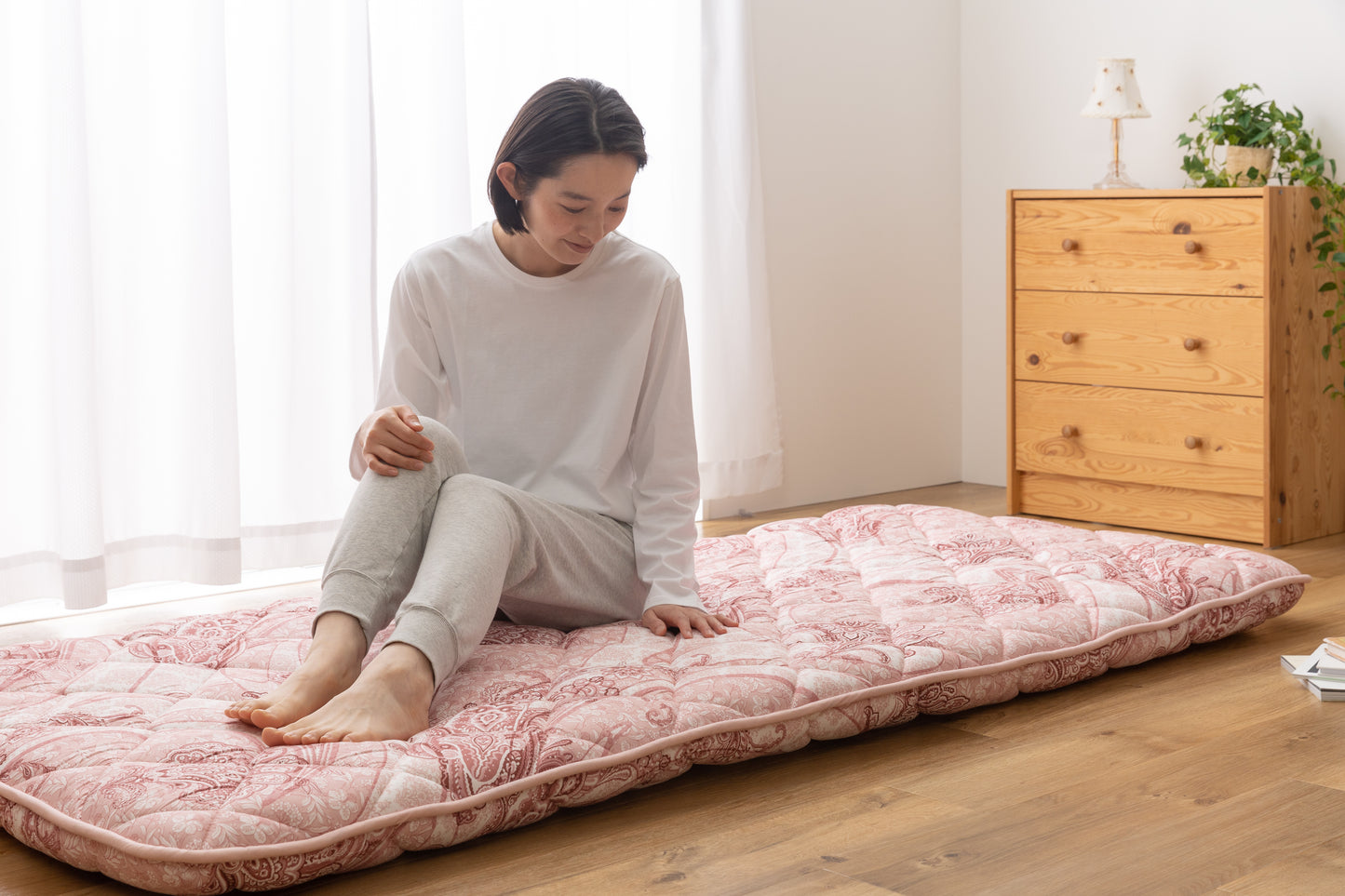 サイズが選べる、4層ボリューム敷布団 日本製 セミシングル（幅70cm/80cm/90cm）