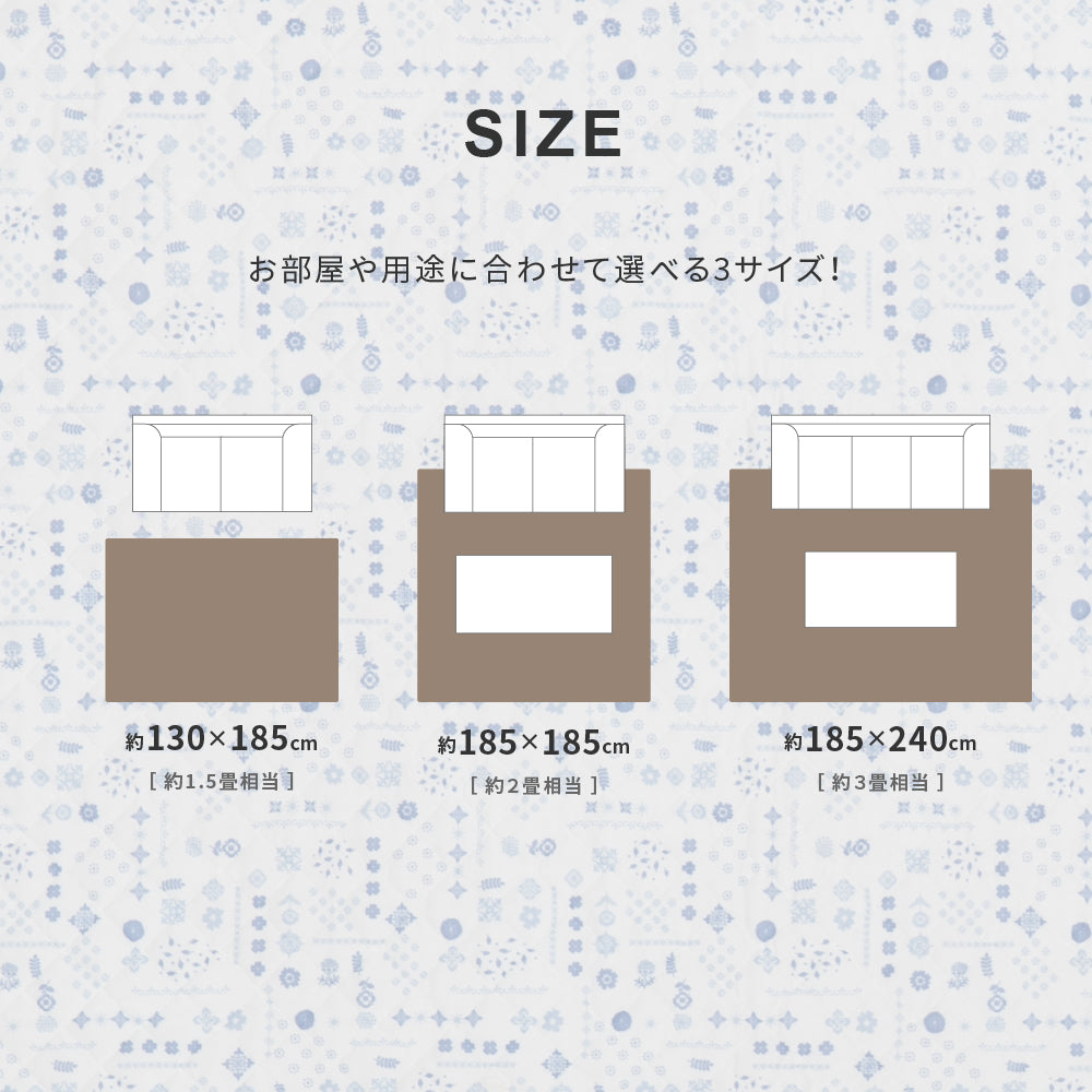 夏にぴったりなひんやり感のある接触冷感ラグ 接触冷感 キルトラグ ヴァリ