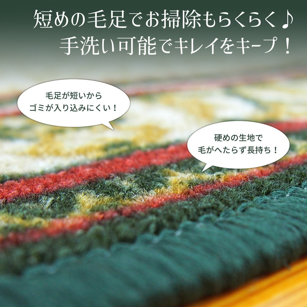 シンプル且つ端の優雅なデザインが廊下を華やかに演出するタフトプリント廊下敷き アイラス