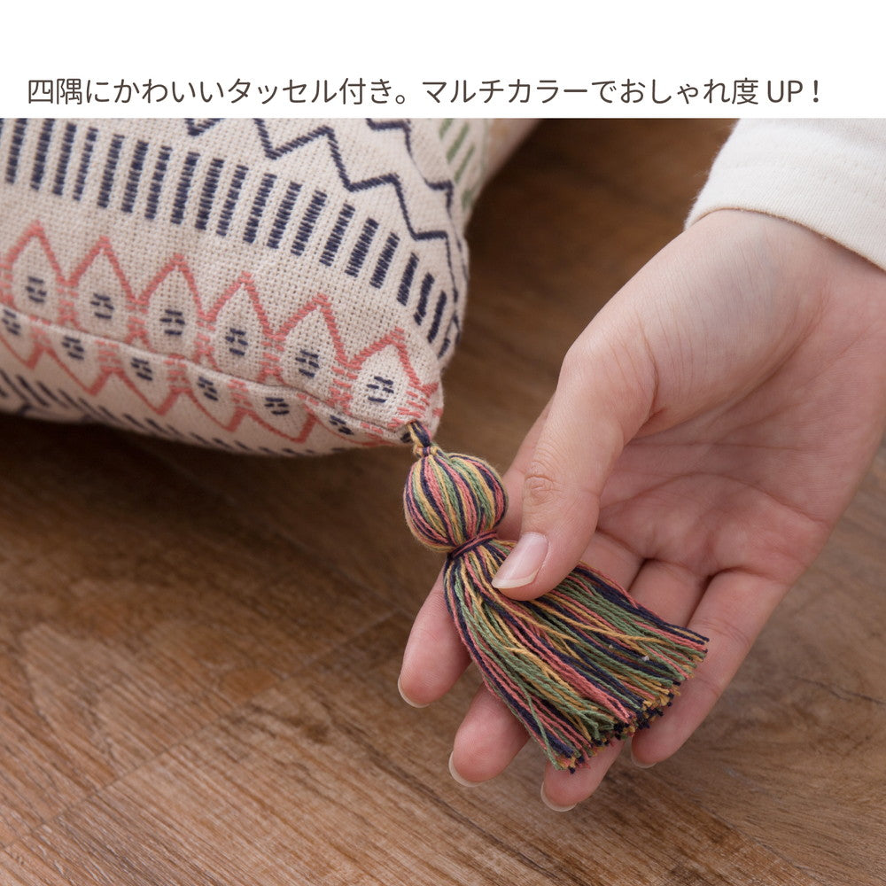 インド綿背当てクッション　ハシーナ