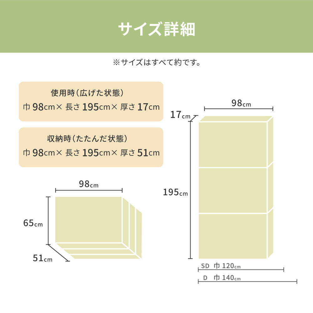 極厚の17cm高反発ウレタン！折り畳み高反発マットレス17㎝ シングル