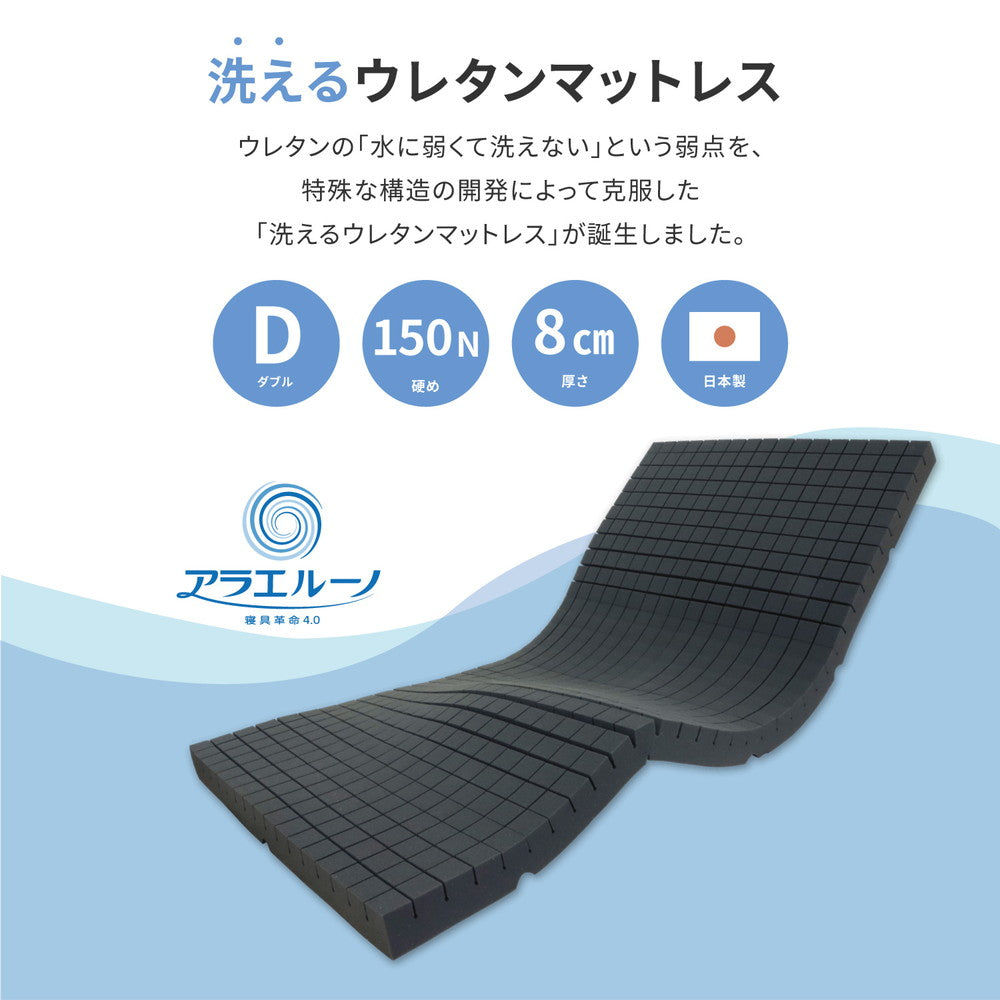 日本の寝具に革命を！洗えるアラエルーノマットレス ダブル