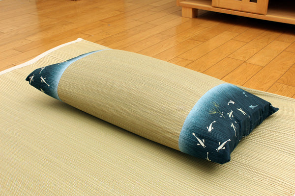 低反発ウレタンチップ入り い草枕 『涼水 低反発枕 箱付』約50×30cm