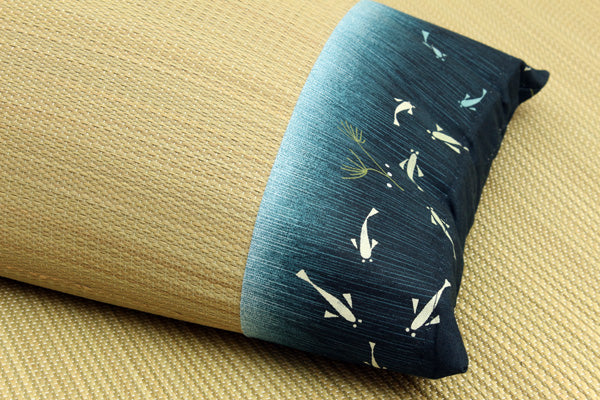低反発ウレタンチップ入り い草枕 『涼水 低反発枕 箱付』約50×30cm
