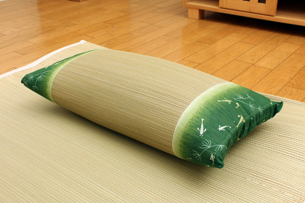 低反発ウレタンチップ入り い草枕 『涼水 低反発枕 箱付』約50×30cm