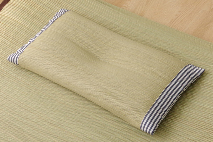 国産 い草枕 『ひやさら くぼみ枕』 約50×30cm 中材:い草チップ
