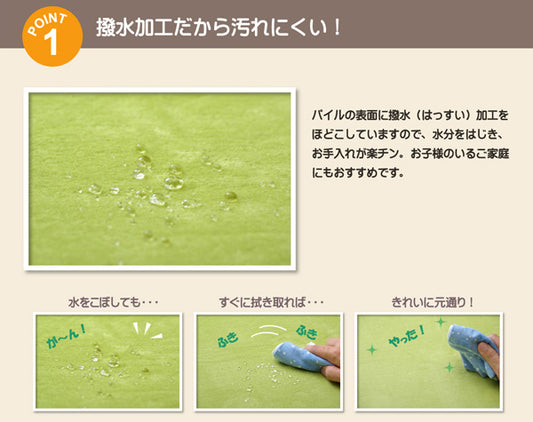 水をはじく撥水加工フランネルラグ リラCE