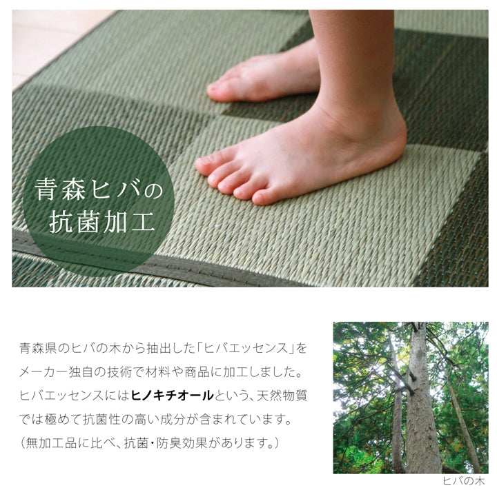 カジュアルモダンに夏をくつろぐ 純国産 草ラグカーペット ブロック
