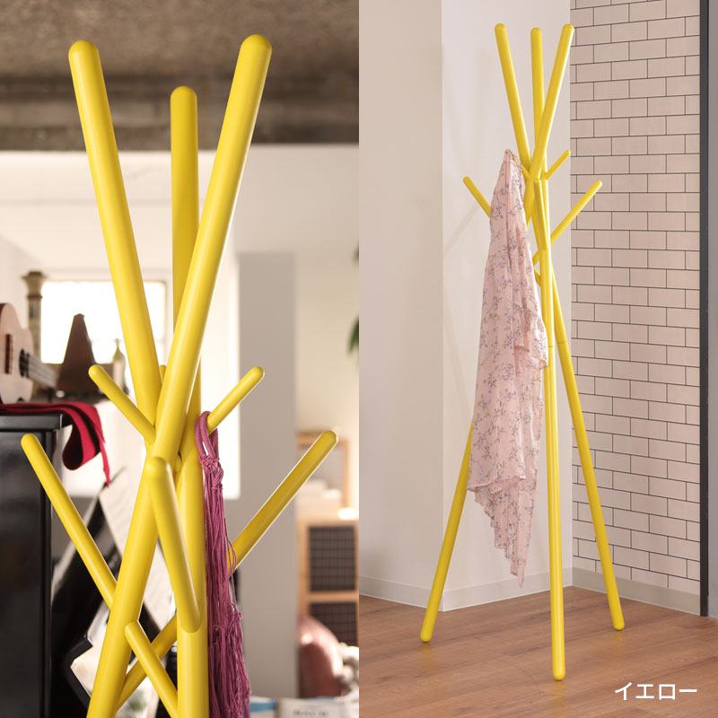 シンメトリーの美しいディテールでシンプルなデザインの空間に馴染む ハンガーラック