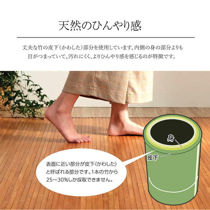 無垢の竹で作ったキッチンマット