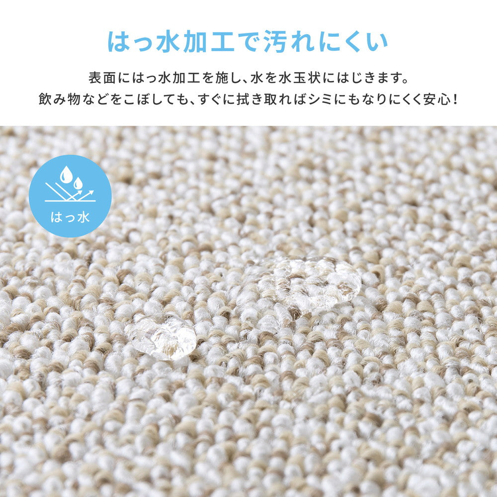防ダニ・抗菌・防臭・はっ水・防汚・防炎！ループ仕立てのシンプルで飽きのこないカーペット