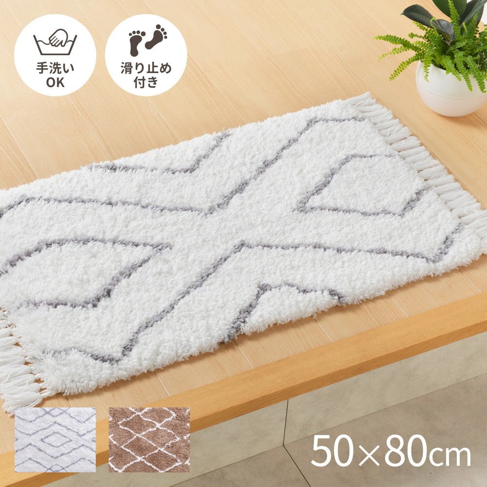 モフモフ感が気持ちいい約25ミリのロングシャギーパイル！ベニワレン風 シャギーマット ノア