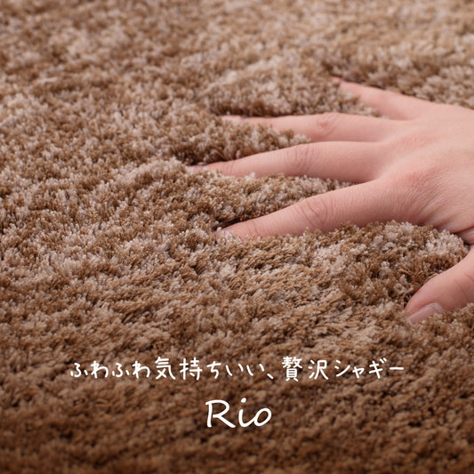 ふわふわで気持ちいい、贅沢シャギー玄関マット リオ