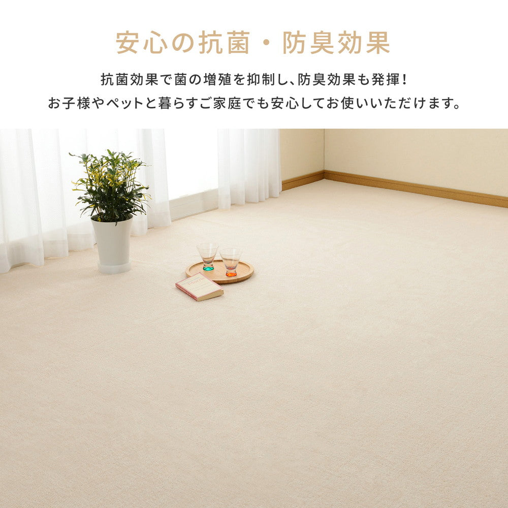 ペットなどの臭いも気にならない防臭・抗菌ループパイルの平織カーペット ミーテ