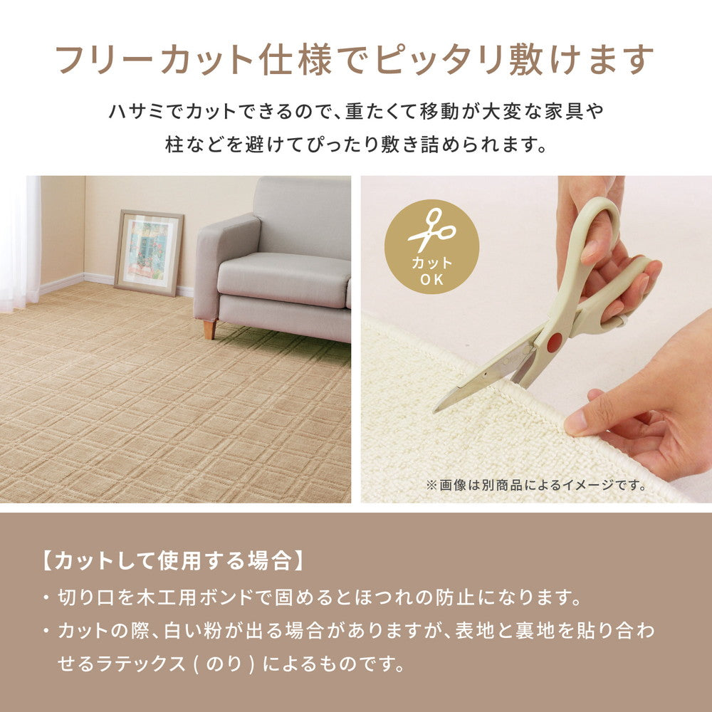 敷き詰めても中敷でもつかえる抗菌機能付き！抗菌・防臭加工の平織カーペット シオン