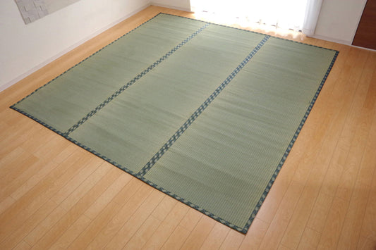 熊本県八代産減農薬栽培い草使用のい草上敷きカーペット糸引織 西陣（にしじん）  対応サイズ：江戸間・本間・三六間・団地間・六一間