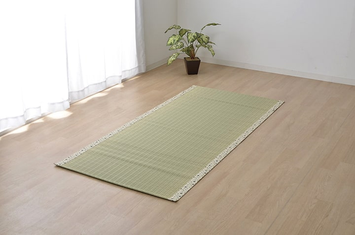 純国産い草のシーツ（寝ござ）「白水」シングル 約88×180cm（熊本県八代産イ草使用）