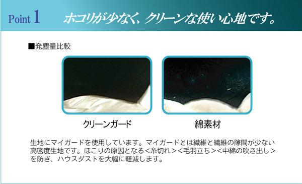 掛け布団カバー シングル 寝具 機能性 羽毛タッチ 『クリーンガード』 アイボリー 約150×210cm