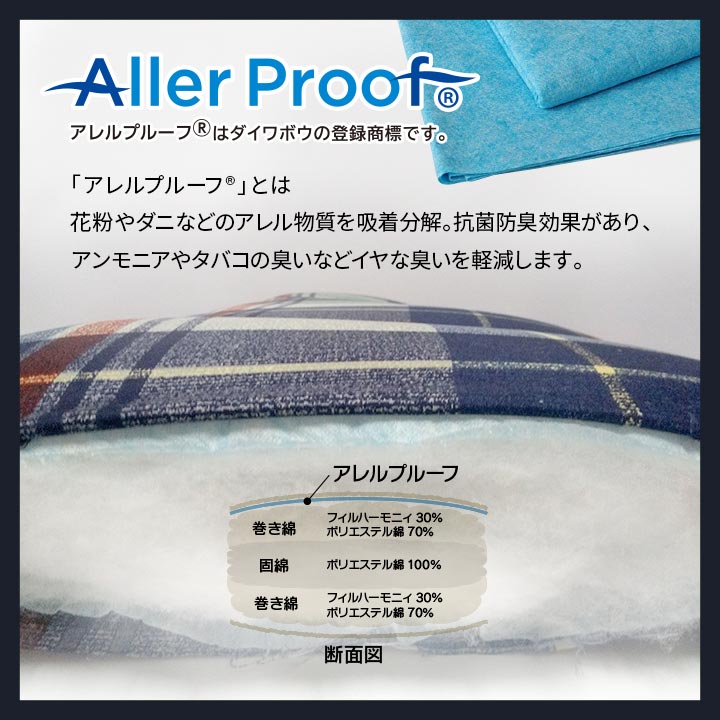 抗菌防臭・防ダニ素材で清潔！洗える敷き布団（同柄カバー付き）