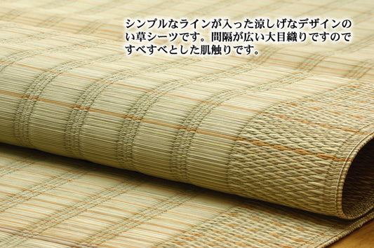 純国産 い草のシーツ（寝ござ）『清風』 ブルー シングル 約88×180cm