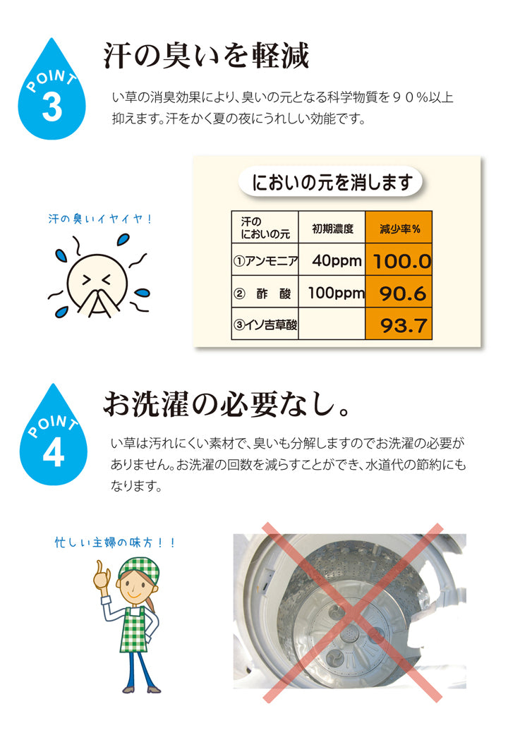 医師との共同開発 い草寝具 『アスク 汗取パッド』