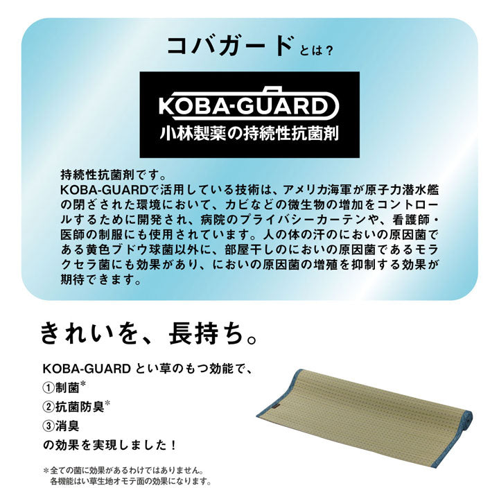 小林製薬の持続性抗菌剤【KOBA-GUARD(コバガード)】を使用したい草敷きパッド 約88×200cm