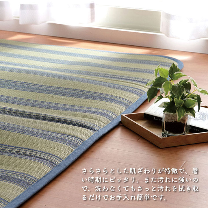 い草を使用したシンプルなデザインのごろ寝フリーマット約80×180cm（中:ウレタン15mm）