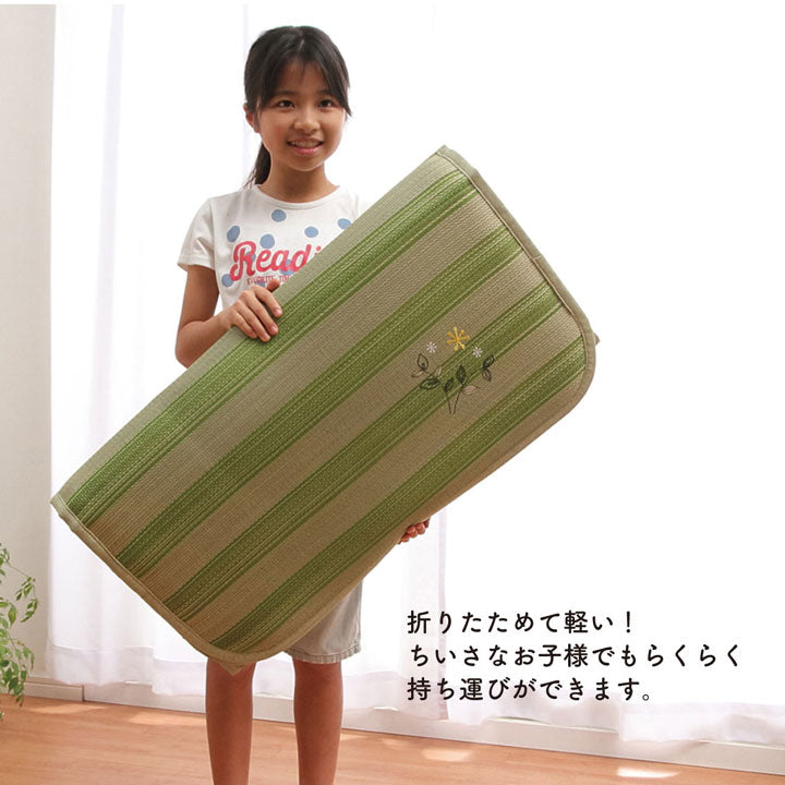 い草を使用したシンプルなデザインのごろ寝フリーマット約80×180cm（中:ウレタン15mm）