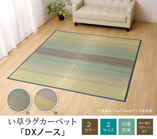 お部屋に敷きやすいカジュアルない草ラグ DXノース