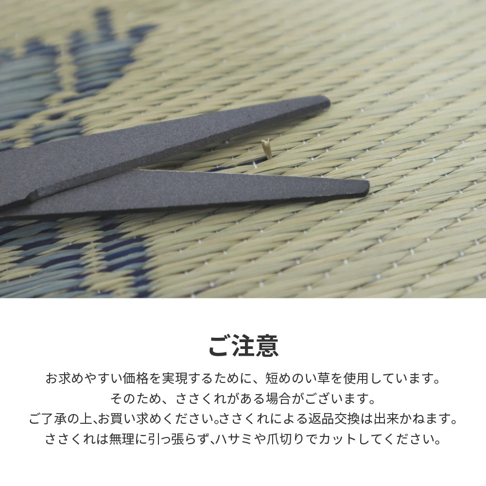 い草の湿度調整機能でサラリと爽やかな肌触り い草ラグ(裏貼り)涼水