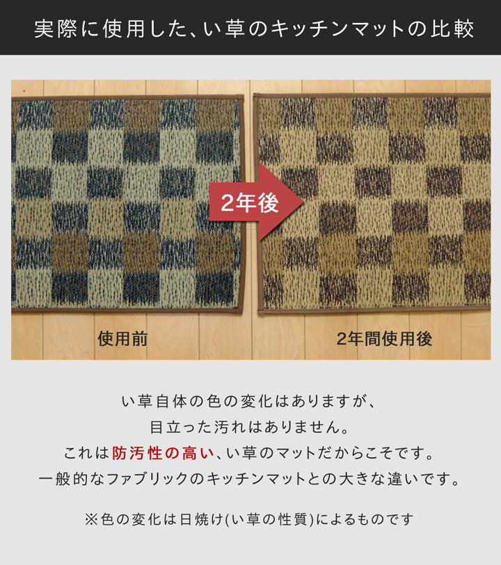 選べる9柄い草のキッチンマット