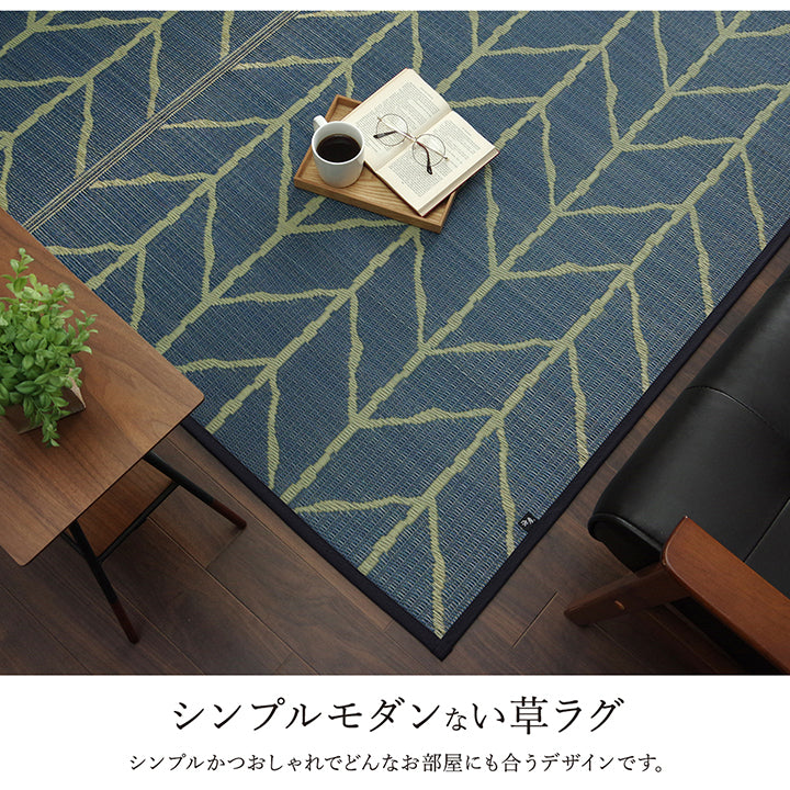 シンプルモダンでどんなお部屋にも合うい草ラグカーペット