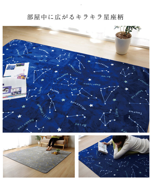 抗菌・防臭　ウォッシャブル　フランネル　ホットカーペットカバー対応ラグ『WSミリオン RUG」