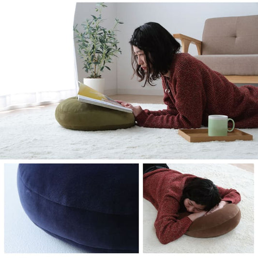 ふんわりとろける肌触りでのもちもち！円型の形がかわいらしいクッション 円型40cm