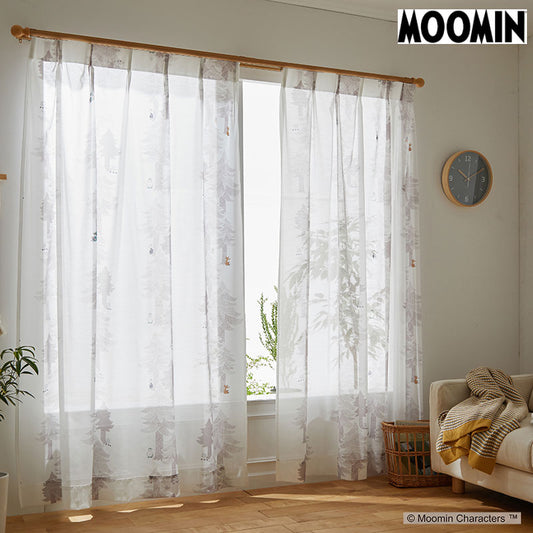 【MOOMIN ムーミン】森で暮らすムーミンと仲間たち  PUUT - プート 幅100×丈133～198cm(1枚入)