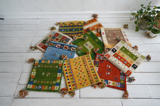 大人気のインド製ボリュームたっぷりハンドノット手織り ギャッベ 4サイズ