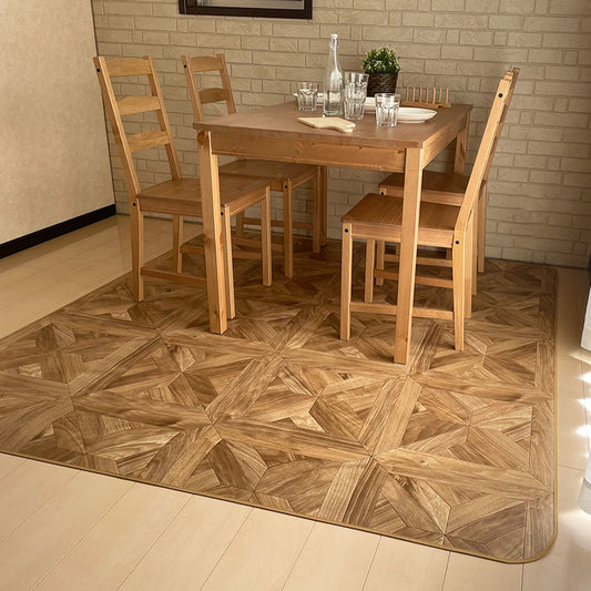 汚れても拭き取るだけでキレイ！はっ水＆抗菌加工ダイニングラグ Ket - ケット ブラウン