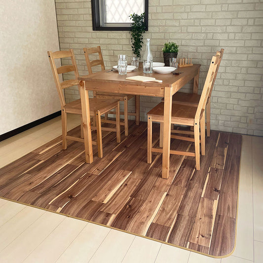 汚れても拭き取るだけでキレイ！はっ水＆抗菌加工ダイニングラグ Gran - グラン ブラウン